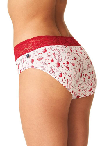 LPC 797 A'2 Figi damskie Key bordowy biały