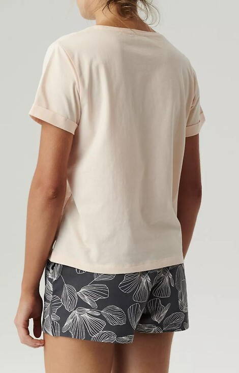 NLP-489 Piżama Damska  Atlantic- pudrowy-grafitowy 