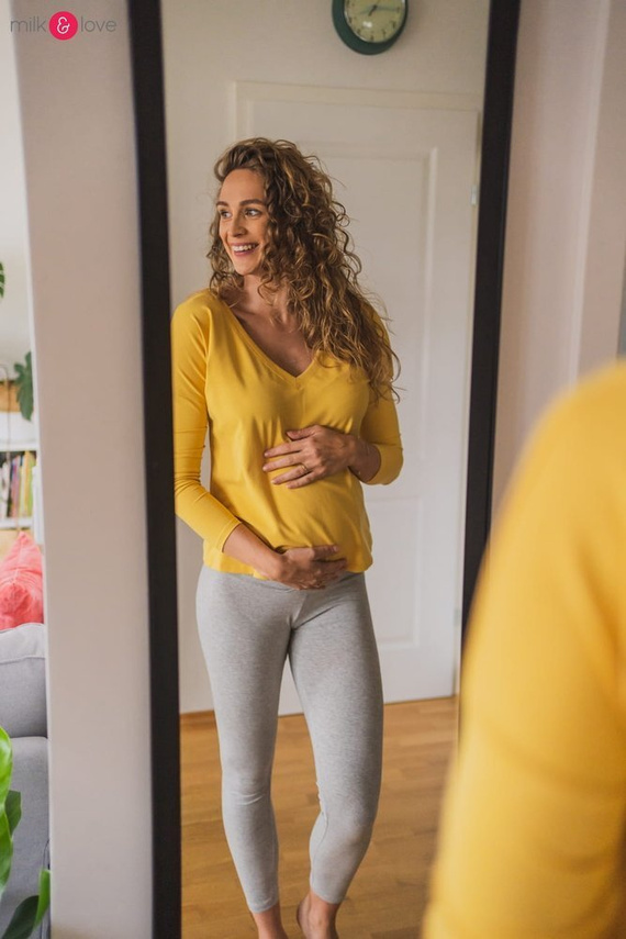 Two Ways bluzka ciążowa i do karmienia dwustronna Milk&Love butelkowy zielony