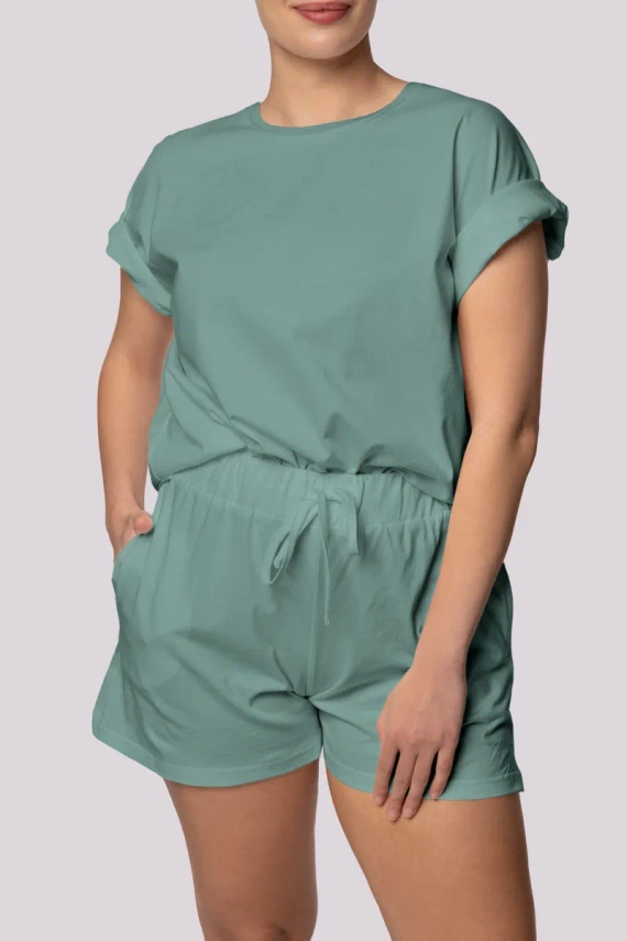 Bliss shortsleeve Piżama damska Mona oliwkowy 