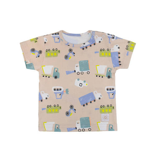 Samochody Koszulka letnia T-shirt Martex beżowy