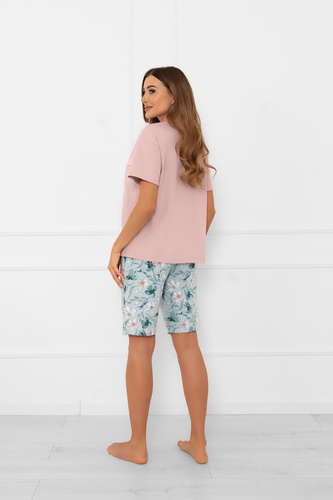 Piżama damska Perlis – krótki rękaw, krótkie spodnie, bawełna Italian Fashion  