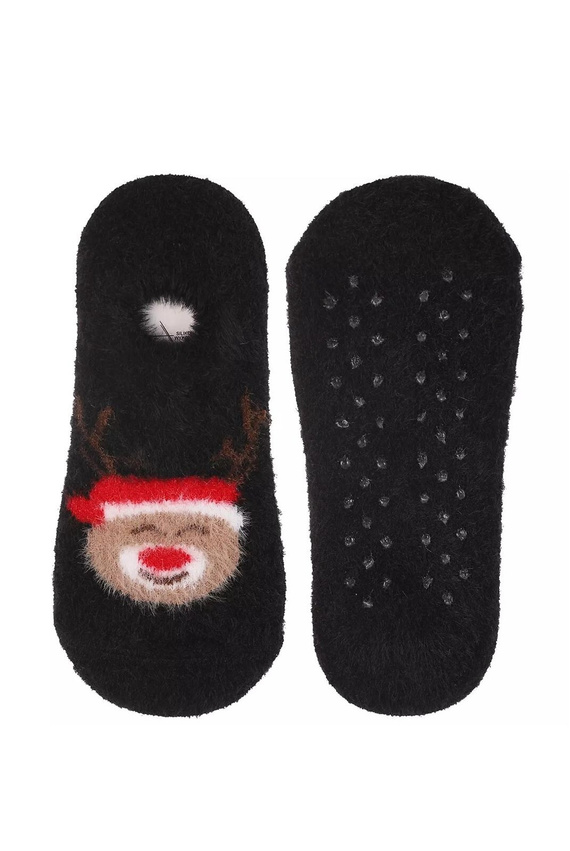 Baleriny damskie Moraj CDC 350-004 ABS – świąteczne, ciepłe, antypoślizgowe