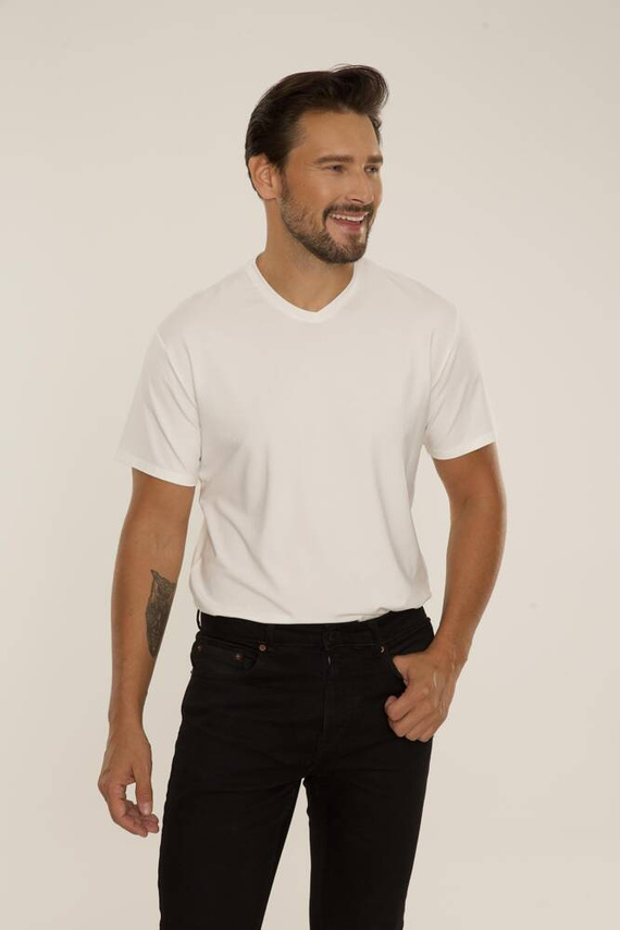 828 Chandler Koszulka t-shirt De Lafense - ecru