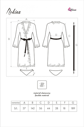 Nokina LC XG055 Szlafrok damski LivCo Corsetti Fashion 