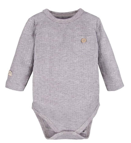 Body z długim rękawem z kieszonką "Simply Comfy" Ewa Klucze- miodowy