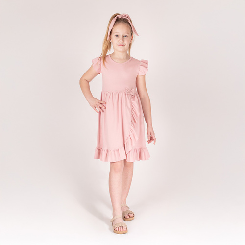 213166 Sukienka z krótkim rękawem "Nelly" Nicol - różowy