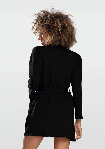 Pola Podomka Szlafrok Damski Dkaren - czarny