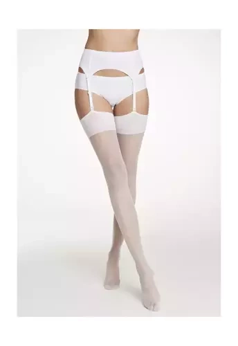 Calze pończochy do paska - bianco