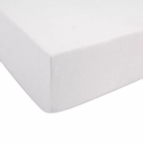 Constance prześcieradło jersey z gumką KARO - biały 001