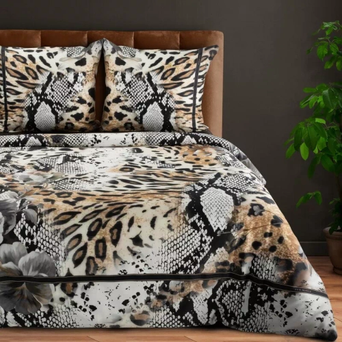 Eva 20 pościel satynowa pantera Eva Minge Eurofirany czarny