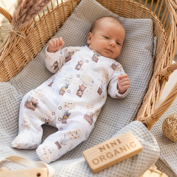 ABN-5655 Pajac niemowlęcy Balloon Friends Nini 100% bawełna organiczna Polska