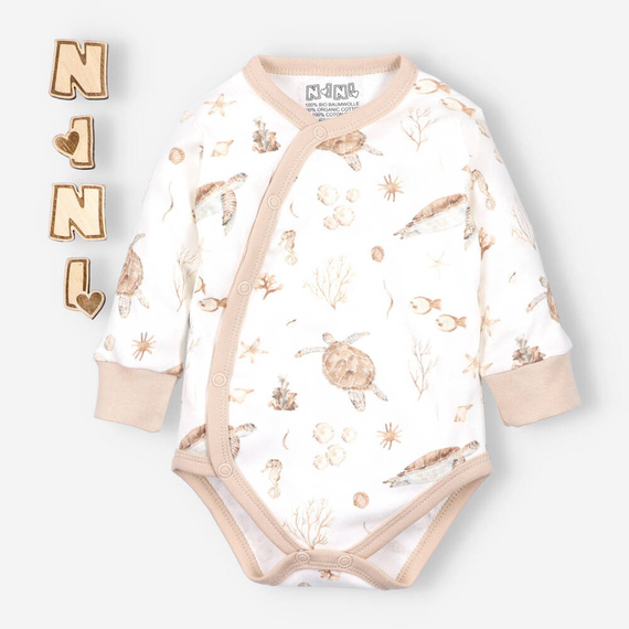 Turtles Body kopertowe z bawełny organicznej Nini druk