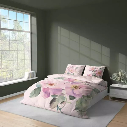 5426 A Pościel 3D z mikrofibryz pastelowymi dzikimi różami – Detexpol