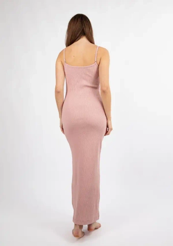 DK-K-P7 Sukienka bawełniana DKaren - pudrowa