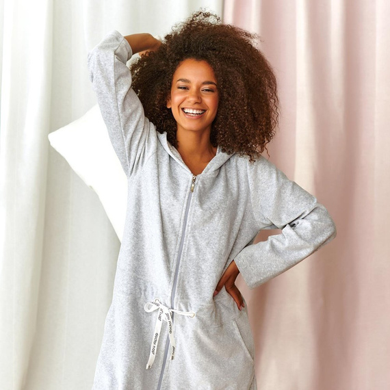 1008 Szlafrok damski Doctor Nap - grey melange