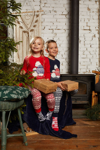 Arktyka Piżama dziecięca Italian Fashion - czerwony/druk