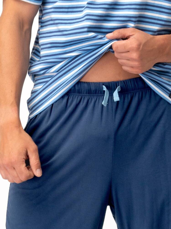 MNS 364 Piżama Męska Key niebieski