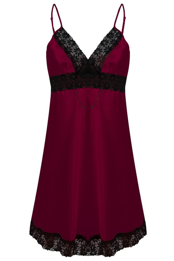 Peggy Koszulka satynowa damska DKaren - bordo