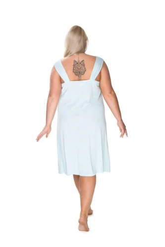 4114 Róża halka koszula nocna damska Mewa miętowy 