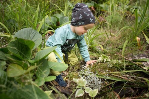 Czapka niemowlęca "Stay Green" Pinokio - grafit druk