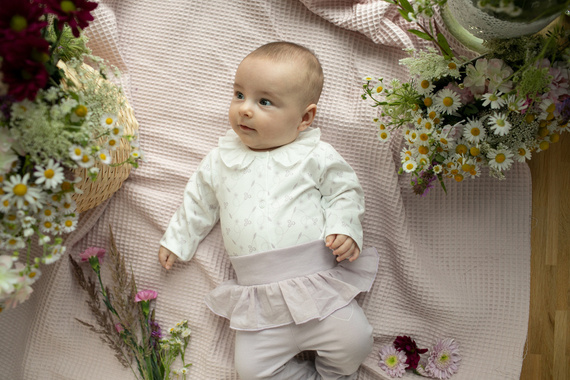 Charlotte Body rozpinane z długim rękawem Pinokio - ecru