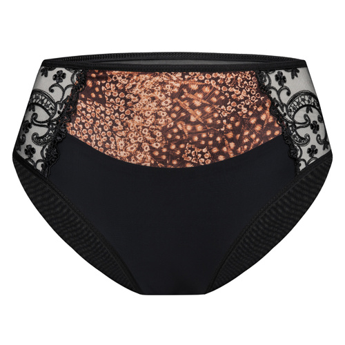 Vena VF-473 czarno-cynamonowe – wygodne figi damskie z koronką