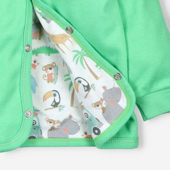 Sawanna Bluza dresowa rozpinana z bawełny organicznej Nini zielony