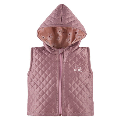 Daisy Kamizelka pikowana z kapturem Eevi - ciemny róż