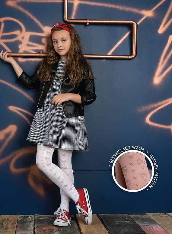 2230 Amara Rajstopy Dziewczęce Knittex bianco