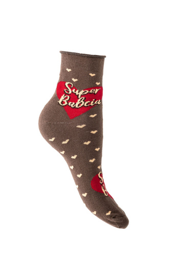 K90Z Babcia Skarpety bezuciskowe Italian Fashion