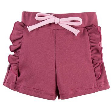 Nature Szorty z marszczeniem Ewa Klucze - bordo