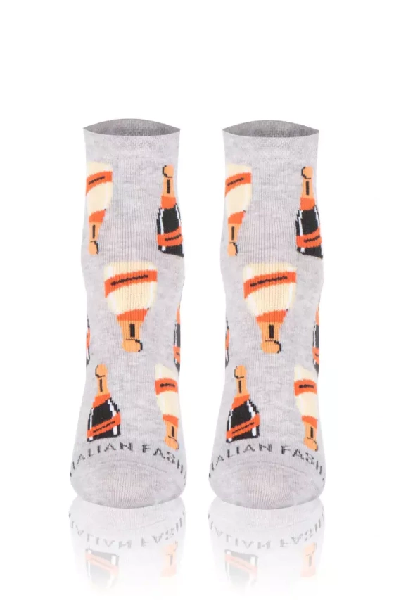 S153Z Prosecco Skarpety zakostki Italian Fashion - jasny melanż