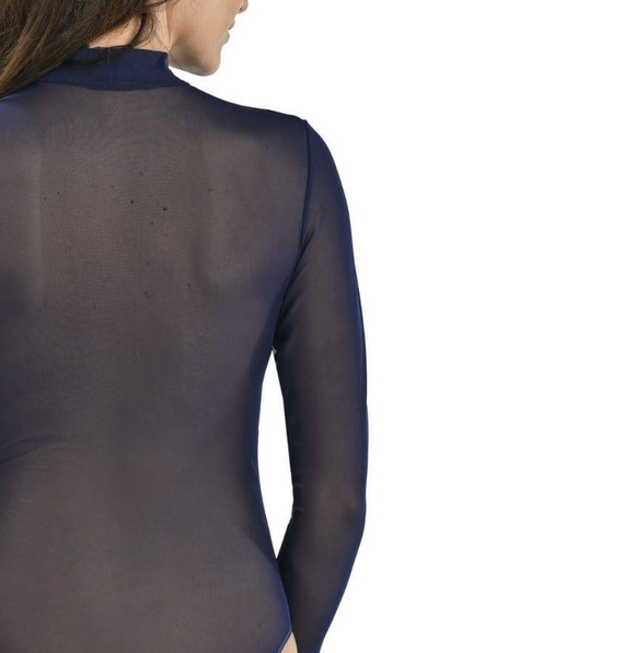 2435 Amy Body z transparentnej siateczki z półgolfem Teyli - blue