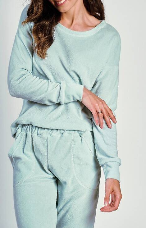 3243 Jessie Piżama Damska Frotte Taro- miętowa