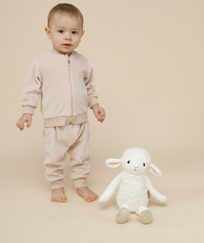 Lovely Day Welurowa Bluza rozpinana Pinokio - beżowy