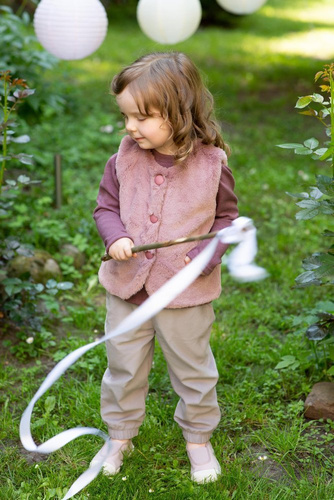 Julia Kamizelka na guziki Pinokio - róż ciemny