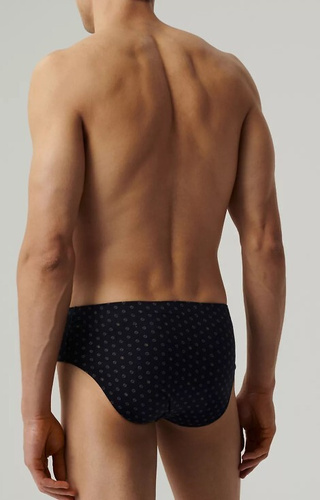  3MP-188 Classic Slipy męskie Atlantic - granatowy-niebieski