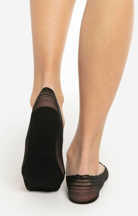 00C260 38 Baleriny stopki Foots Gatta - nero
