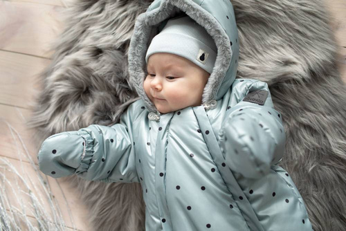 Winter Kombinezon niemowlęcy zimowy Pinokio - miętowy