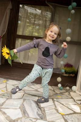 Tres Bien Pumpy z wiązaniem Pinokio - mięta druk