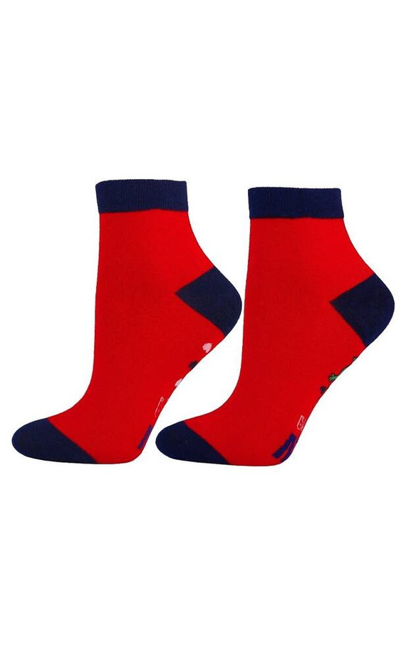 CSL200-904 Zakostki damskie/męskie Napisy   Moraj -czerwony 03