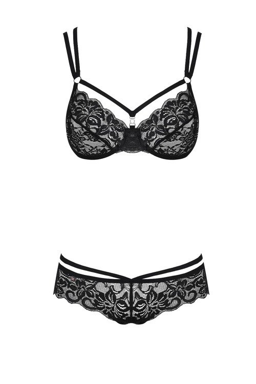 860-SET-1,3 komplet 2-częściowy Obsessive czarny