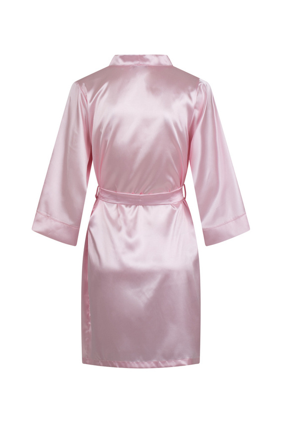 Vesna Szlafrok damski satynowy ByShelly - jasny róż