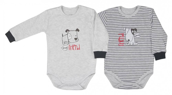 Friend Body z długim rękawem Koala - szare