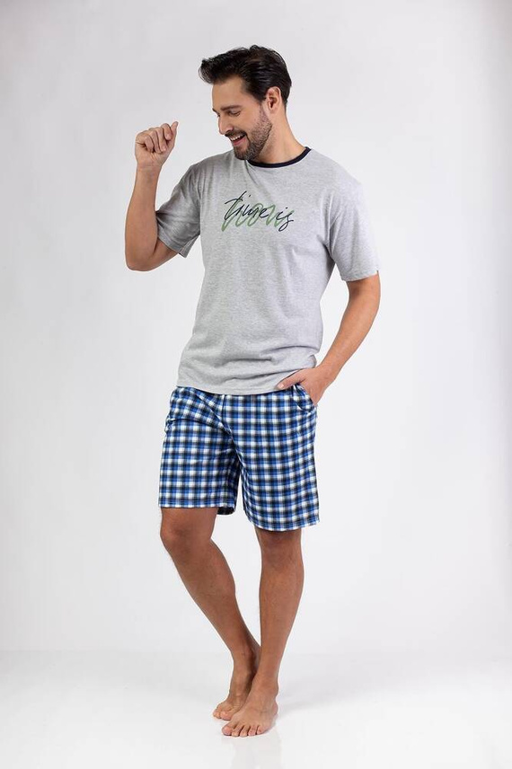 478 Piżama męska Regina -szary