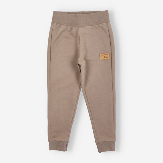 KAR-0040/BRA Spodnie dresowe dla chłopca Lagarto Verde - brązowy