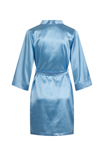 Vesna Szlafrok damski satynowy ByShelly - błękitny