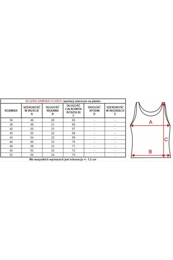 86534 Flores Bluzka piżamowa Mewa druk w kwiaty 