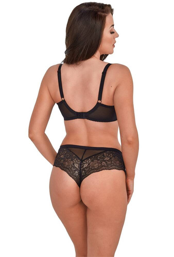 1208 Delia Biustonosz Miękki Gaia - czarny beżowy